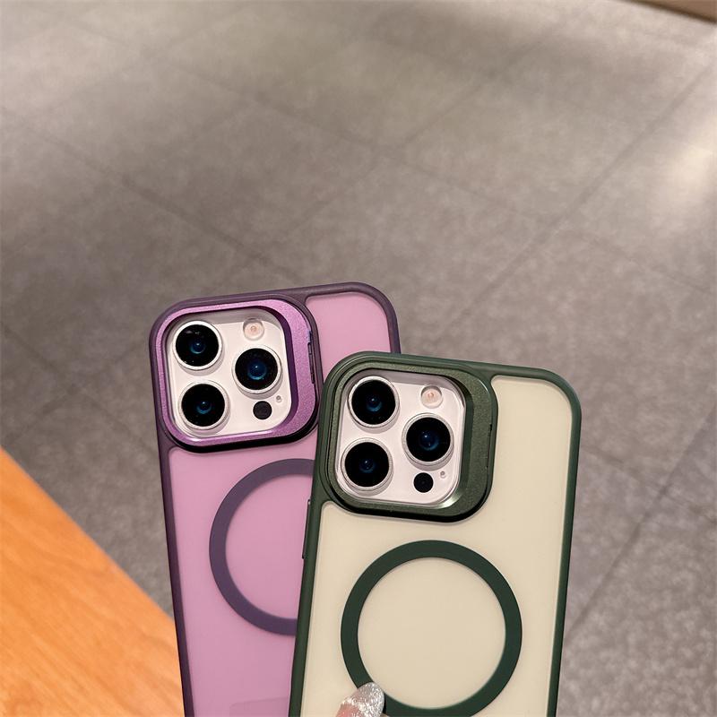 Роскошные Матовые PC Магнитные Для Magsafe Чехлы Для Apple iPhone 17 16 15 14 Plus 13 12 11 Pro Max Air Короткий Ручной Ремешок-Шнурок Чехол