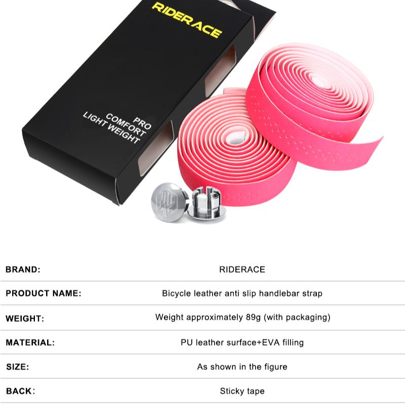 Лента для руля велосипеда из искусственной кожи, перфорированная, дышащая, мягкая, лента для руля шоссейного велосипеда с 2 заглушками, противоскользящая, амортизирующая