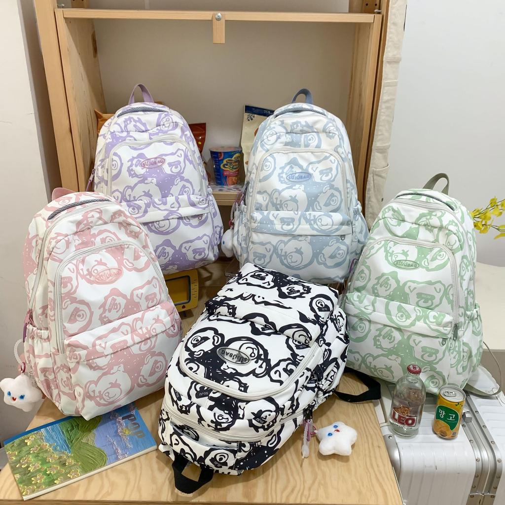 Рюкзак женский корейская версия милый школьный рюкзак для учеников младших классов большой вместимости дорожный рюкзак модный рюкзак с граффити
