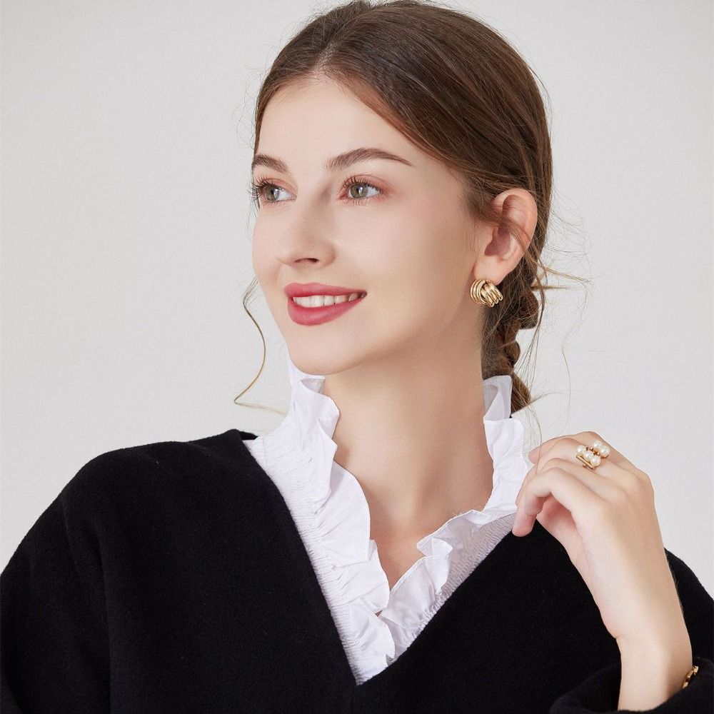 Solid Color False Collar Cotton Removable Collar Beautiful Fake Collar Sweater