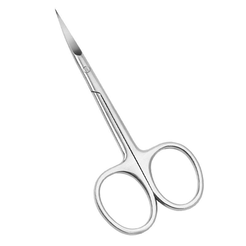 Ножницы для кутикулы с изогнутым кончиком для маникюра - Инструмент для удаления омертвевшей кожи из нержавеющей стали - Профессиональный кусачки для нейл-арта