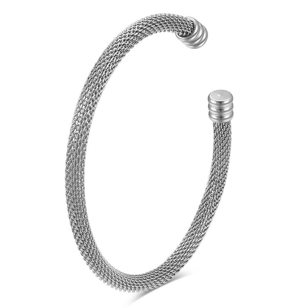 Универсальный простой женский браслет из стальной проволоки с открытым концом