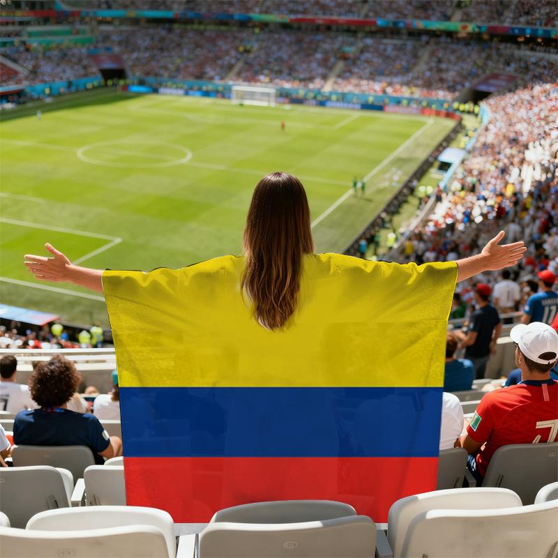 Плащ Чемпионата мира по футболу 2026 США Канада Мексика, удобные флаги эксклюзивно для болельщиков из разных стран, товары для поддержки Чемпионата мира 90 * 150 см