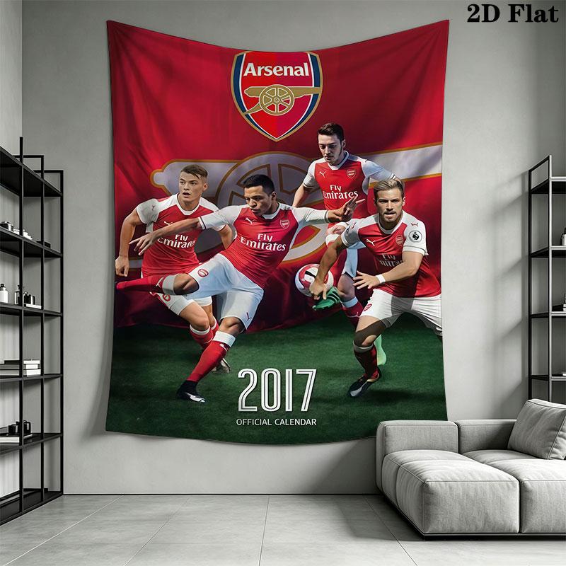Arsenal Wall Hanging Printed Fabric Blanket Decorative Tapestries for Bedroom Living Room Home Decor