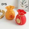 Lucky Bag Vase Wealth Bag Flower Vase Table Centerpiece Fortune Bag Money Bag Figurine for Bedroom Office Chinese New Year Decor