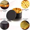 Spice Grinder Manual Food Grade Anti-crack Round Aluminum Alloy Labor-saving Better Tightness Easy Molding Process Sharp Cutting Teeth Strong
