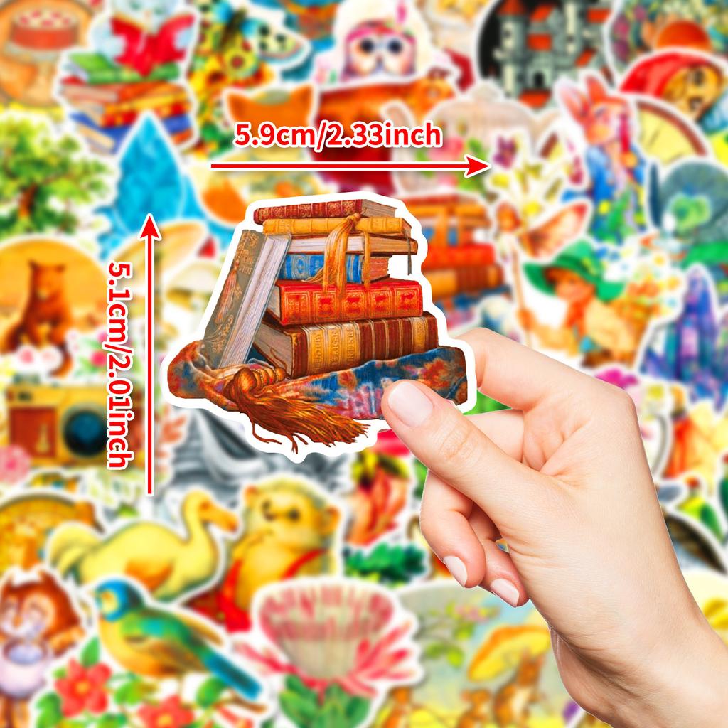 50 New Style Vintage Style Series Decorative Stickers Nordic Style Waterproof Stickers