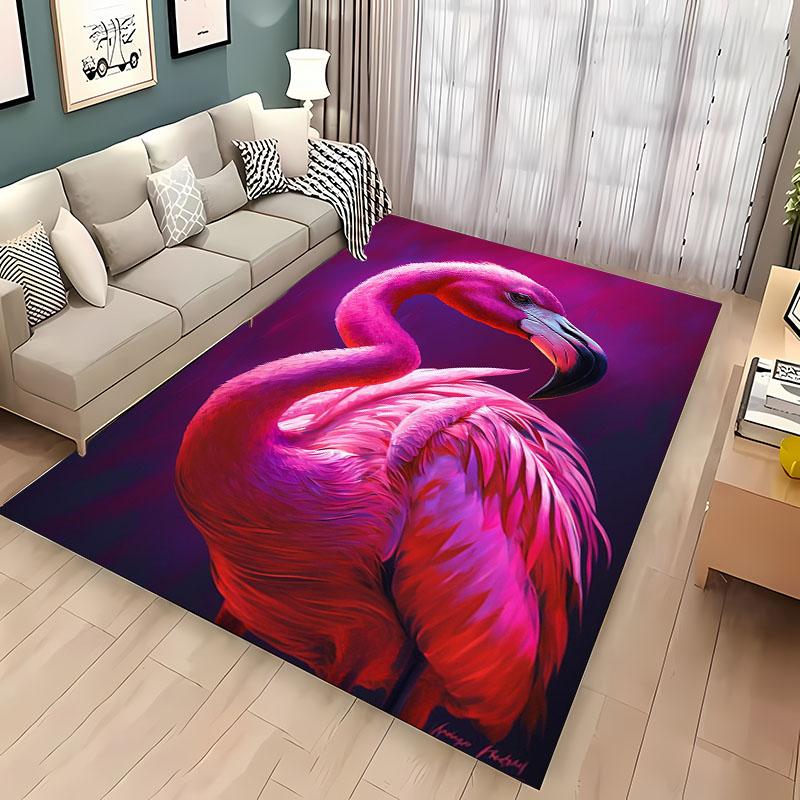 HD Printing Pink Flamingo Large Area Carpets for Home Living Room Kids Bedroom Sofa Doormat Kitchen Floor Rugs Anti-slip Decor