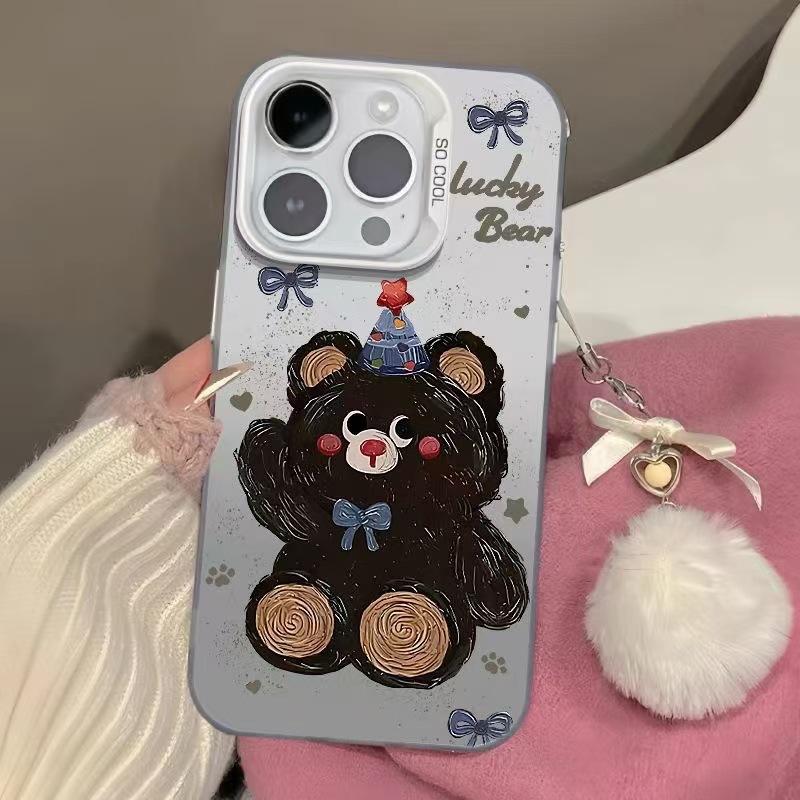 Новый милый мишка подходит для чехла для мобильного телефона iphone17 Apple 15promax/16 противоударного 13pro12mini.