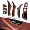 2 Set RHD Car Interior Door Handle Inner Door Panel Pull Trim Cover For -Bmw 5 Serie F10 F11 520 525 Red-Brown