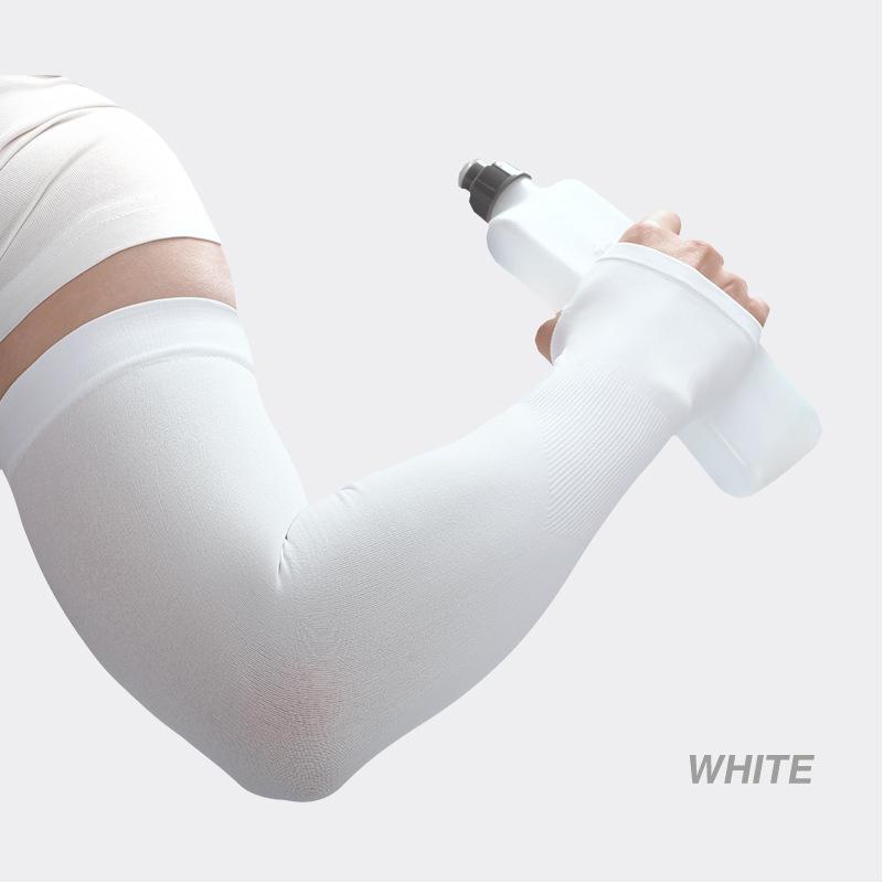 Plus Size Men's Arm Sleeves Cycling UV Protection Cooling Driving Big Size Elastic Breathable Ice Silk Sun Sleeves Outdoor Sport
