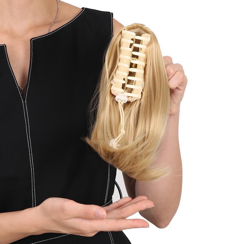 Straight Short Synthetic Ponytails For White Golden White Brown Black Ponytail