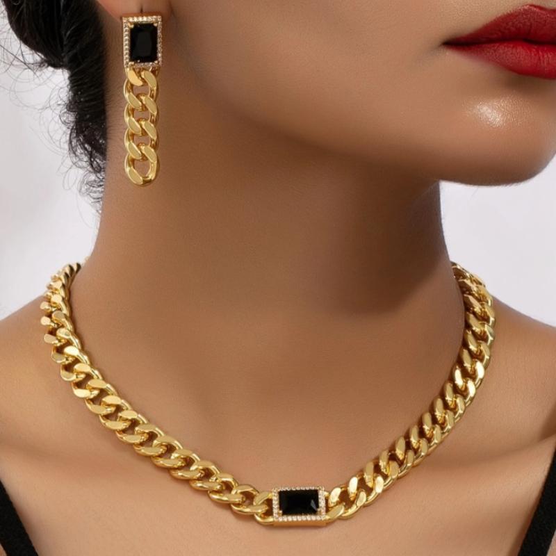 Европа и Соединенные Штаты Личность Креативная Цепочка Квадратное Ожерелье, Женские Классические Ювелирные Аксессуары