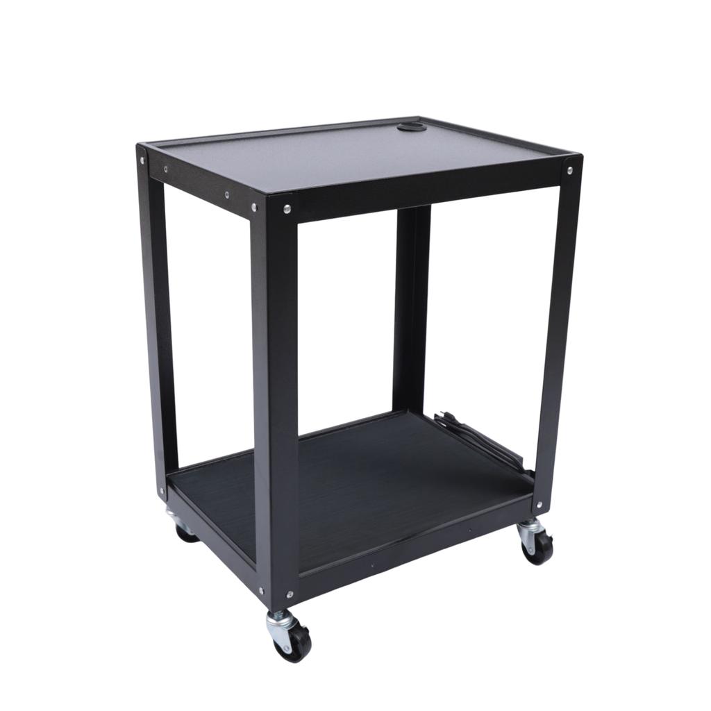 AV-тележка, Медиа-тележка с сетевым фильтром, Презентационная тележка с 2 полками, Прочная AV-тележка для офисов и школ, Сетевая колодка