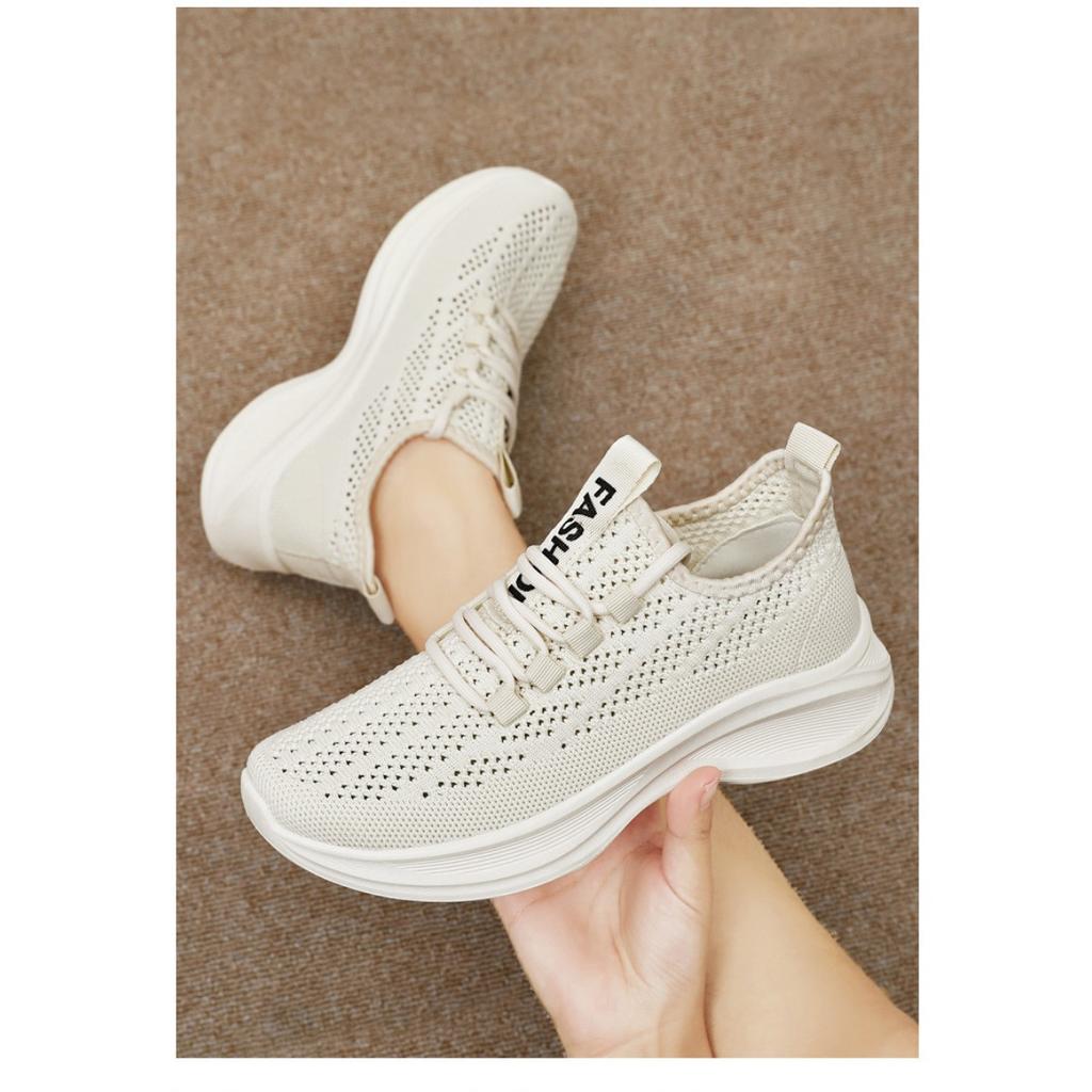 Shoes for Women's Summer Fashion Single Shoes, Fly Woven Mesh Shoes, Breathable Soft Soled Running Shoes, Casual Shoes, Sports Shoes