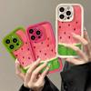 Korean Cute Watermelon Phone Case For iPhone 14 Pro Case for iPhone 11 12 13 15 Pro Max XR X XS 7 8 SE Shockproof Silicone Cover