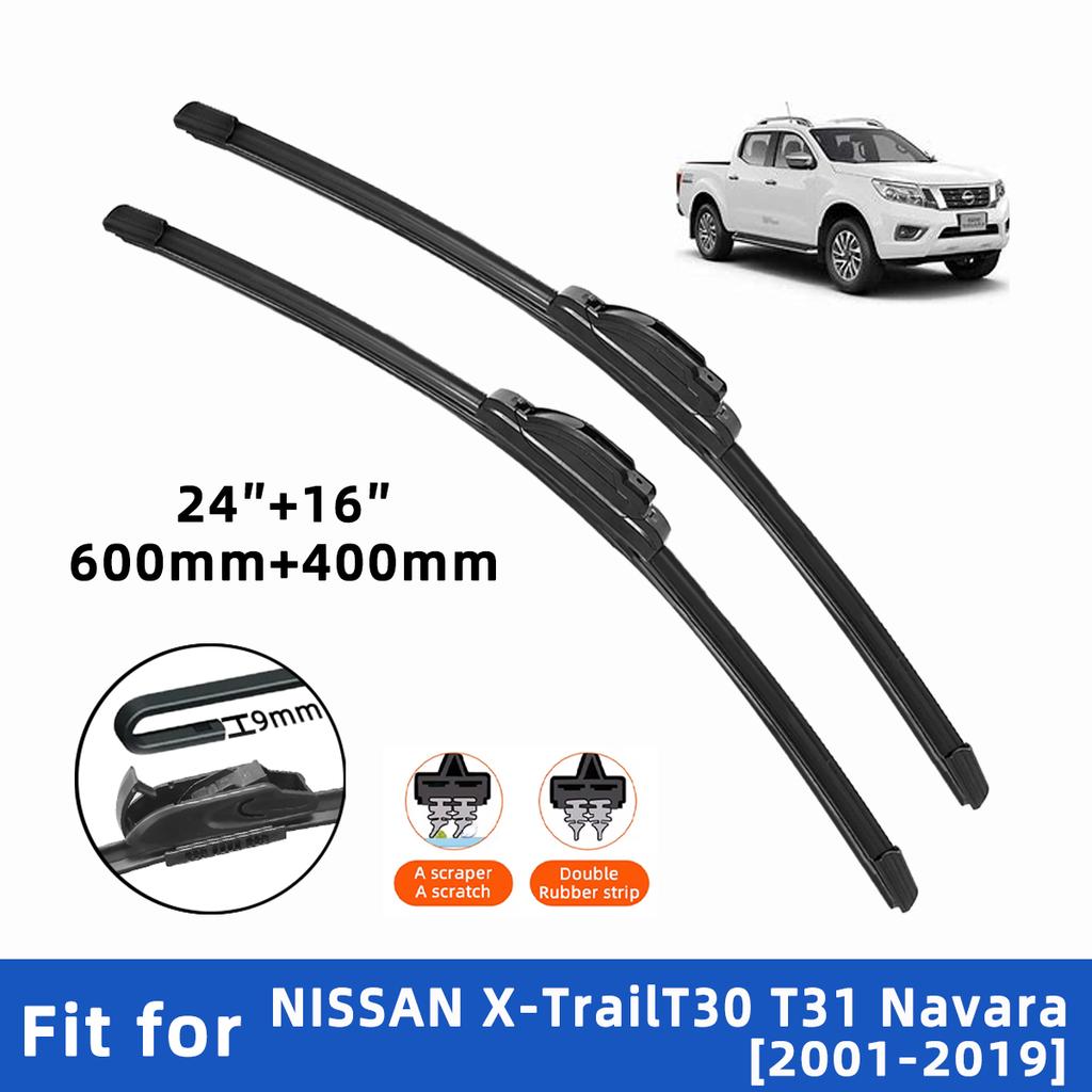 2 шт. 4 шт. Щетки стеклоочистителя для NISSAN X-TrailT30 T31 Navara D23 Передняя двойная резиновая полоска Щетка стеклоочистителя Щетки для лобового стекла Аксессуары для лобового стекла