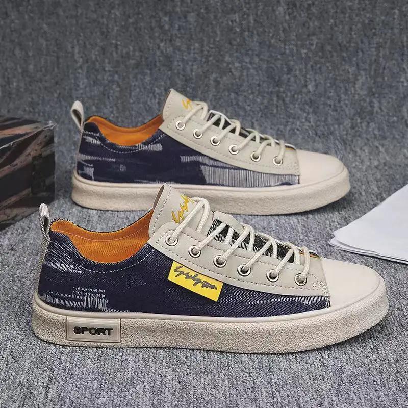 Модные массивные кроссовки 2024 из парусины, мужская обувь, классические оригинальные, по акции, без кожи, размер 45, тренд, новая мужская повседневная обувь