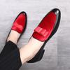Men's Casual Leather Shoes Men Fashion Wedding Party Loafers Moccasins with Bow Mens Light Comfortable Driving Flats