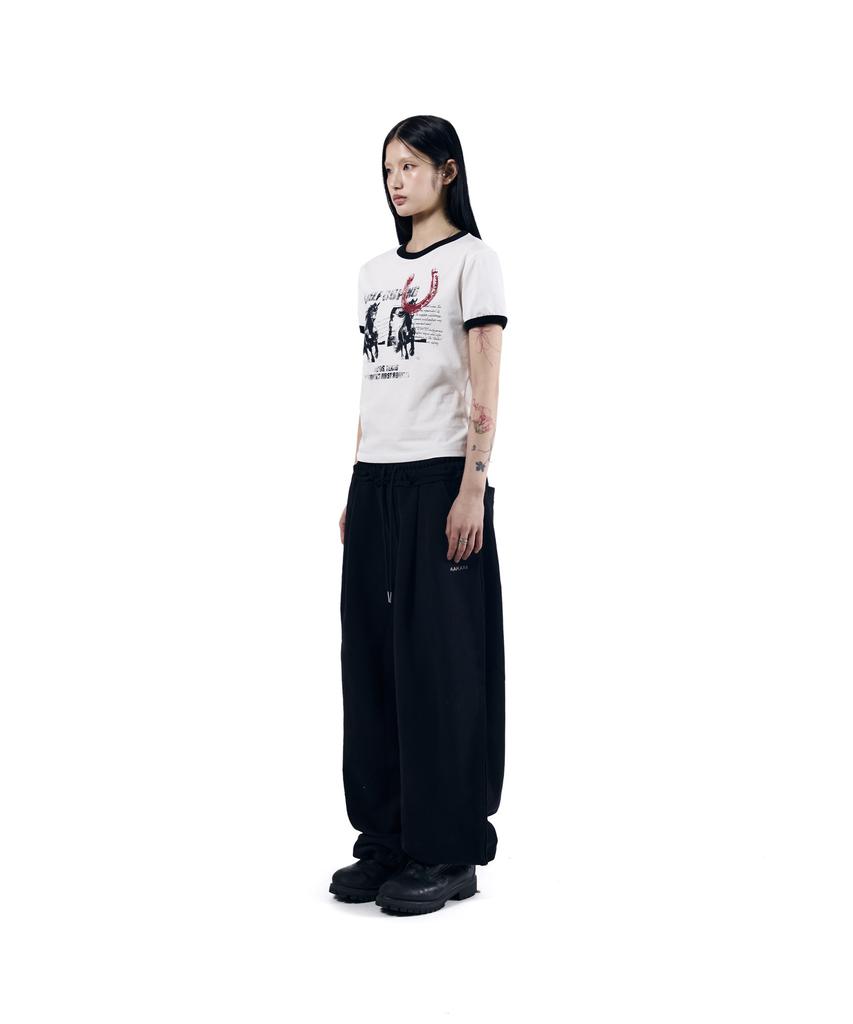 AAKAM Horseshoe Ringer Top (White)