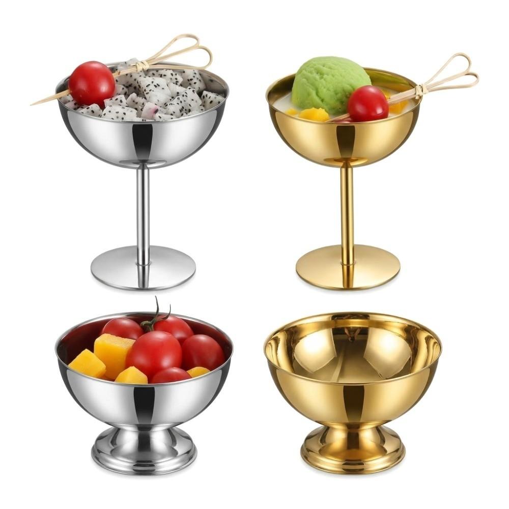 Food Grade Ice Cream Cup 150/250ML Pudding Dessert Bowl Stainless Steel Goblet Cup Bar Tableware