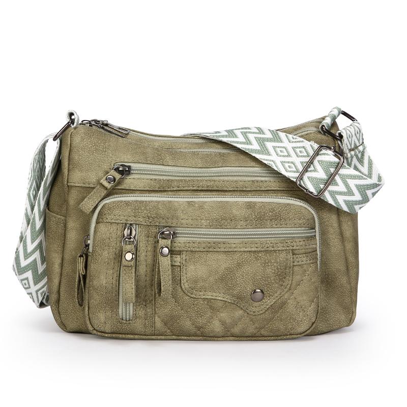 Женская сумка большой вместимости, наплечная сумка, многослойный карман, сумка кроссбоди, сумка для мамы