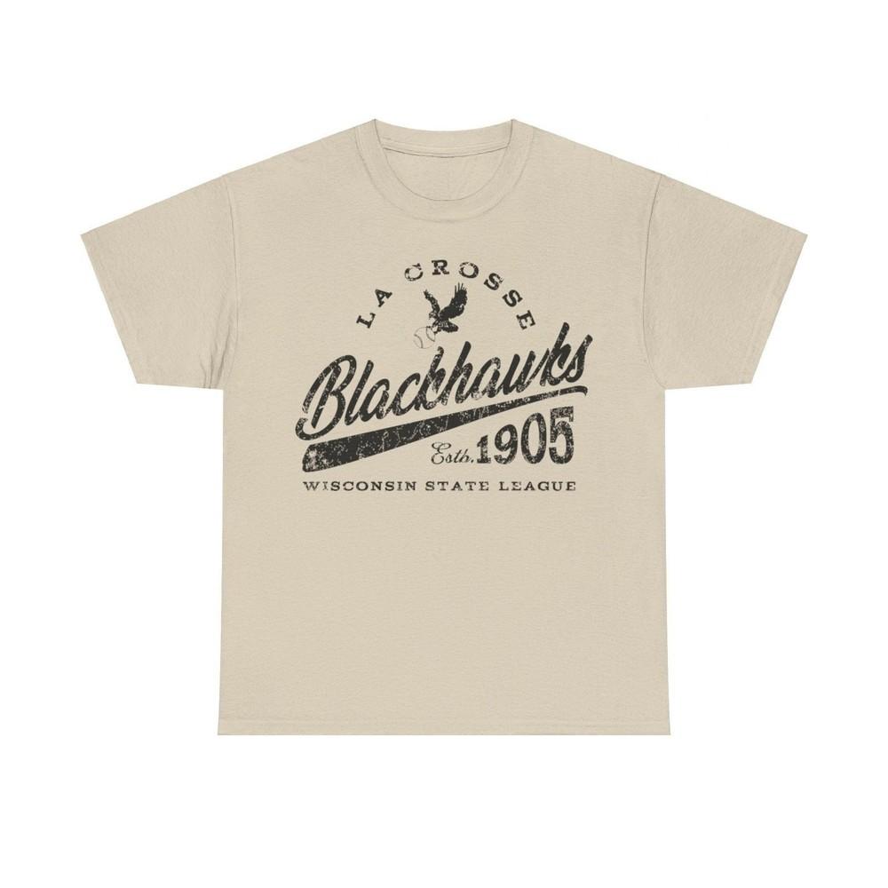 La Crosse Blackhawks Основан в 1905 году Висконсин Футболка для бейсбола