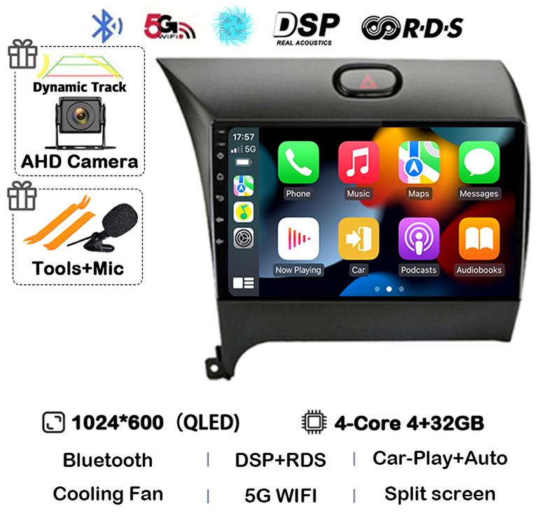 Android 14 Carplay автомобильное радио для KIA K3 CERATO FORTE 3 YD тюнер 2013 2014 2015 2016 2017 мультимедиа плеер GPS стерео 360 камера