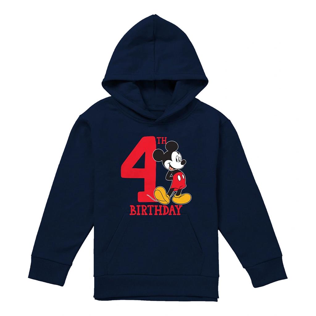Disney Childrens/Kids Mickey Mouse Shirt 4th Birthday Hoodie