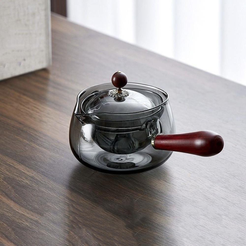 Heat Resistant 360 Degree Rotating Teapot Glass Brewing Teapot Multi-purpose Boiling Teapot  Home
