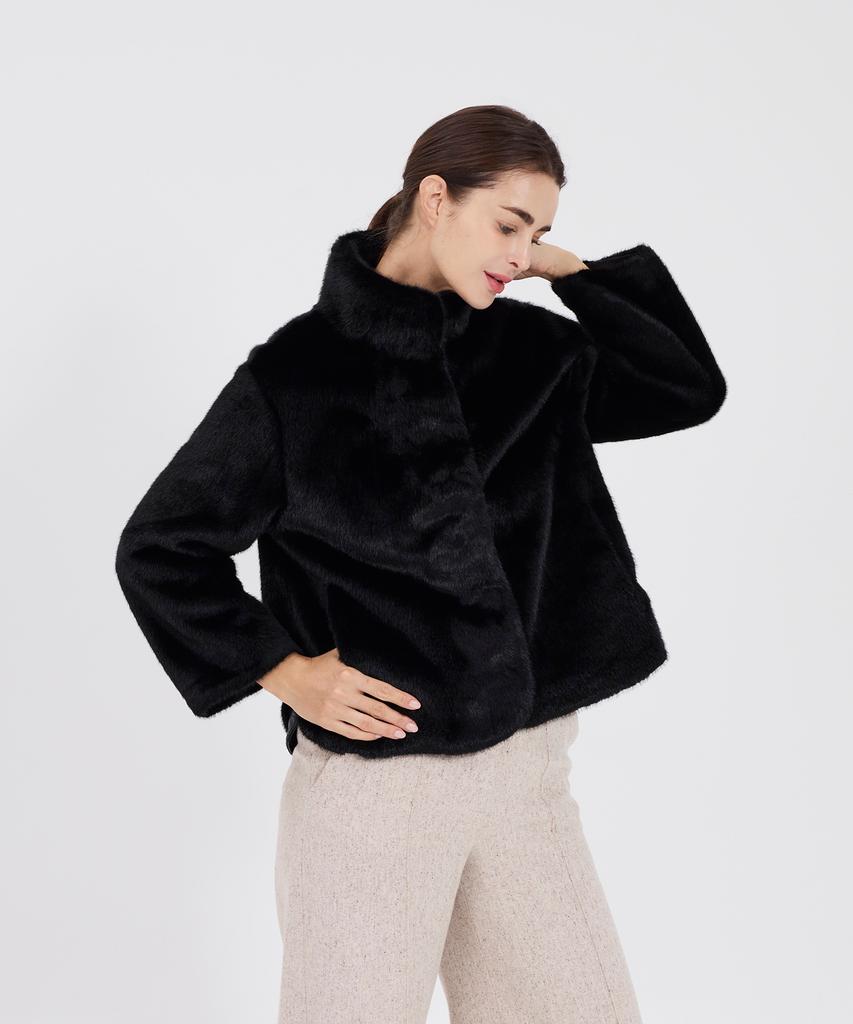 Noise Stand Collar Fur Jacket Kh3Fw02Aj
