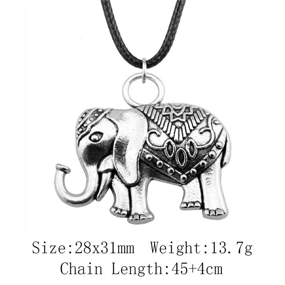 Новинки Чокеры Ожерелья Для Женщин Ожерелье С Слоном И Лошадью Кожаная Цепочка 45см Сувенирные Подвески На Шею