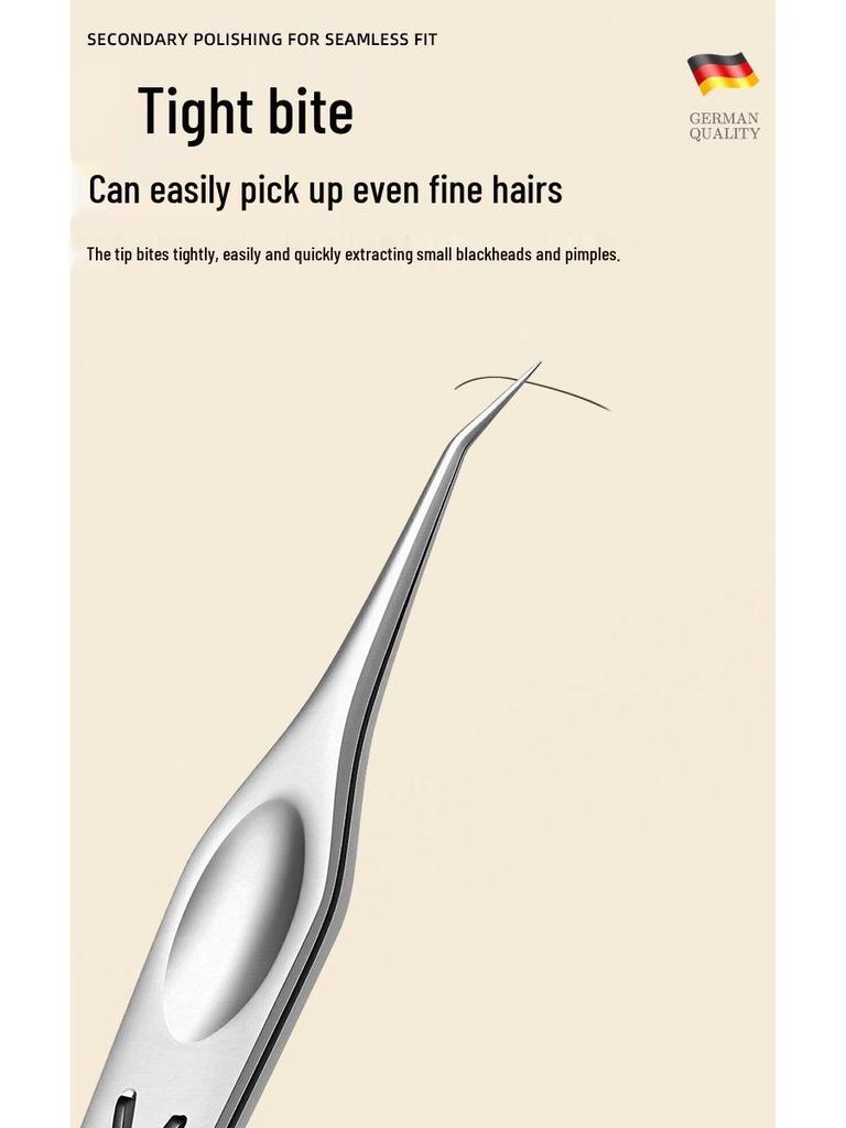 Stainless Steel Ultra-Sharp Blackhead & Acne Tweezers Set: Three-Piece Pimple Removal Tools