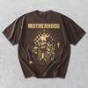 Skeleton Motherhood Coffee Mom T-Shirt, Retro Edgy Mother Life Tee