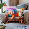 Grandma Vikama With Cat Funny Design Four-Season Pillow Covers Soft-To-The-Touch Cushion Covers Home Decor