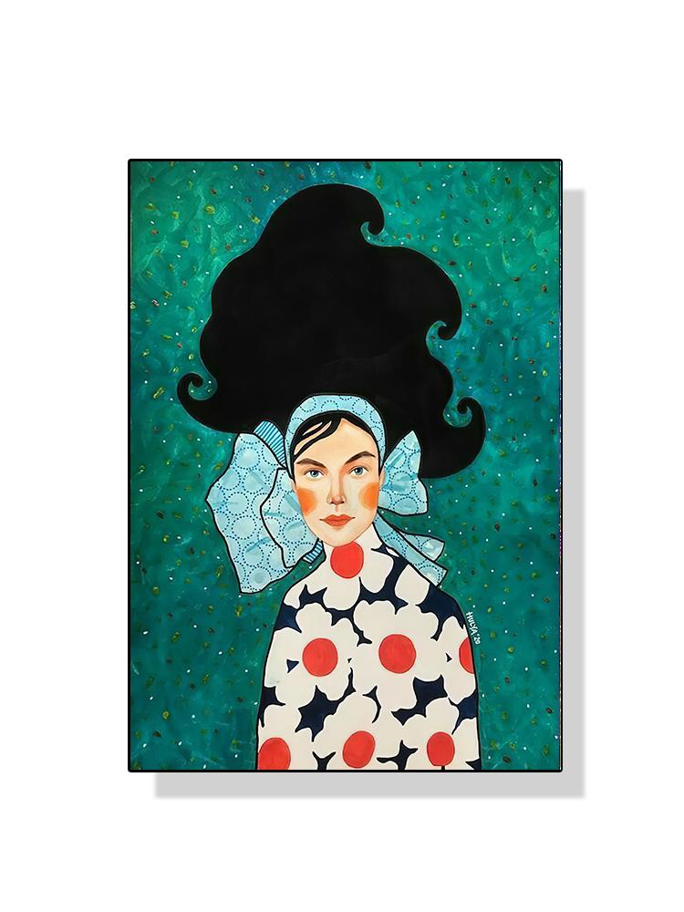 Абстрактный цветок женщина девушка волосы модный плакат холст живопись скандинавская настенная картина для современной гостиной украшения дома