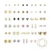 Umiwe Earrings Set 30 Pairs Surgical Stainless Steel Ladies Popularity Compatible with Metal Allergies Fashionable Cute South Korea Woman Accessories