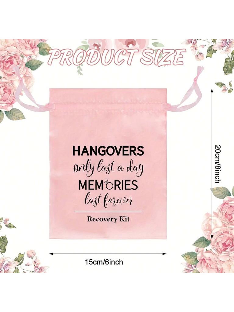 10 шт./набор, 15*20 см/6*8 дюймов, сумка для набора для похмелья на свадьбу, подарочная сумка для девичника HangoverLarge с завязкой для упаковки подарков