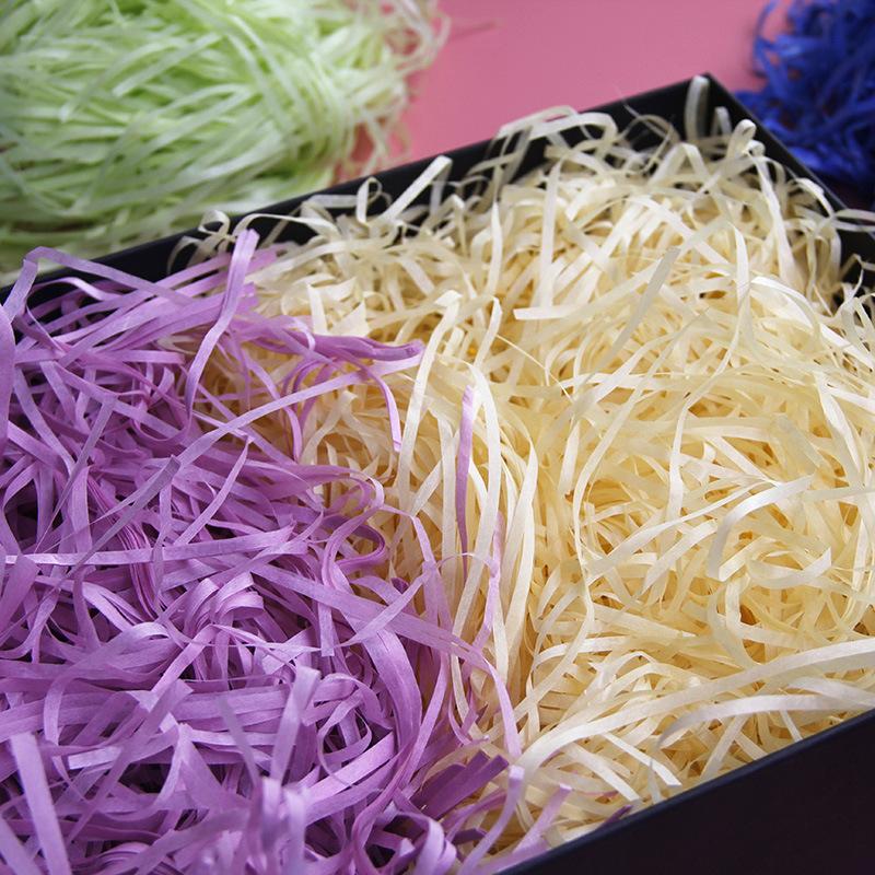 Lafite Paper Material Gift Box Filler Packaging Shredded Paper Crinkle DIY 20/100g Colorful Candy Valentine Day