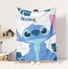 Custom Name Stitch Paradise Flannel Blanket Throw Blanket Soft Warm Sofa Bed Decor Unique Gift