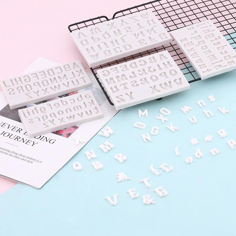 DIY Handmade Силиконовая Сахарная Форма для Торта Декор Для Вечеринки Подарки Сахарная Цифровая Буква Украшения Торта Сделай Сам Домашний Декор 26 Букв Бусины