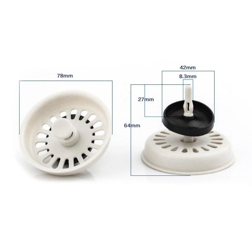 White Plastic Sink Strainer Plug Fine Mesh Basin Water Drain Kitchen Drain Filter Basin Plug