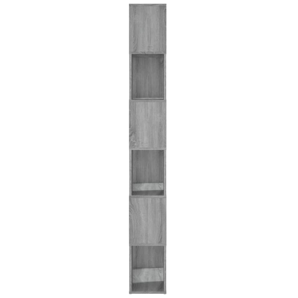 Bookshelf Room Divider Gray Sonoma 60 x 24 x 186 cm