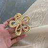 Металлическая полая заколка для волос в виде цветка, корейская мода, женская, для девочек, для вечеринки, шпилька, краб для волос, модная заколка для хвостика, заколка-краб, аксессуары для волос