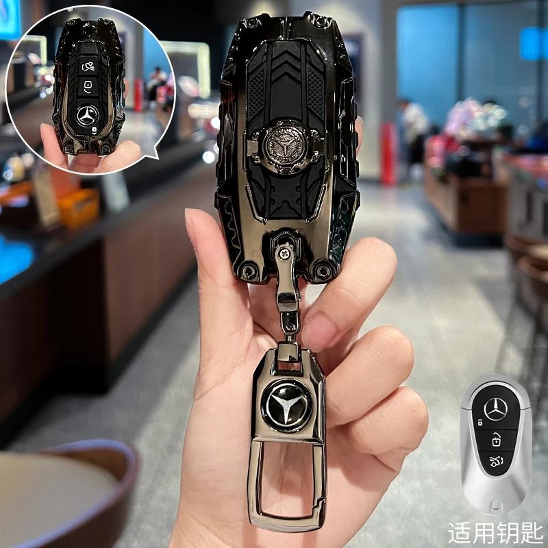 Carbon Fiber Key Fob Cover for Benz Key Case Protector Shell for Benz A-B-C Class S-Class G-Class E-Class CLA GLB CLS GLE GLC FF2