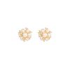 Niche Fashion Design Sense Pearl Flower Ball Stud Earrings Women'S S925 Silver Needle Temperament Sweet Versatile Earrings Wholesale