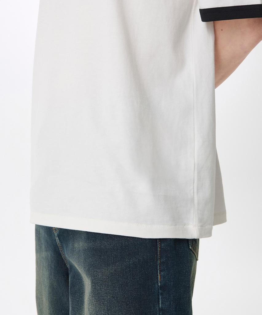 MUSINSA STANDARD Relaxed Ringer T-Shirt [Cream]