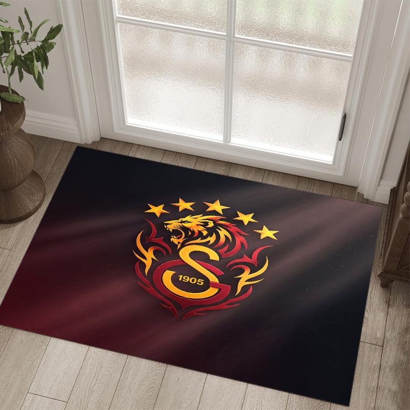 Дизайн Galatasaray FC Хрустальный Велюровый Ковер Уютный Не?Нескользящий ковер с принтом для спальни, гостиной, прихожей
