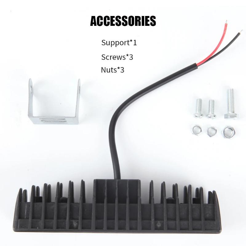 6LED 18W Car Light 12V Auto Offroad SUV Truck Headlights 6000K Daytime Running Light Spotlight High Bright Waterproof Work Light