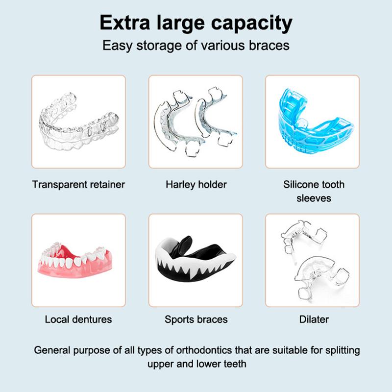 1 шт. Силиконовый футляр для зубных протезов, контейнер для хранения, защитная капа для зубных протезов.